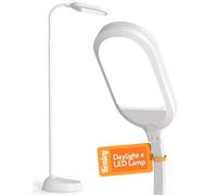 Kenley Daylight Lamp - Reading Light Floor Standing - Customizable Brightness Levels - Natural Sunlight with Adjustable Brightness - Standard Lamps for Living Room Bedroom Craft Study (Light Grey 15W)