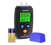 KENMIC Moisture Meter, Damp Meter, Pin-Type Moisture Detector with LCD Backlit Display, 7 Material Modes, Digital Moisture Tester for Wood, Walls, Firewood, Lumber, Bricks, Floor, and More