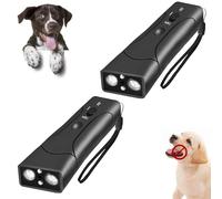 Kenmohuo 2Pcs Anti Barking Device for Dogs, 3 in 1 Ultrasonic Dog Bark Shield, Rechargeable & Waterproof Stop Barking Deterrent Device for Dog Training