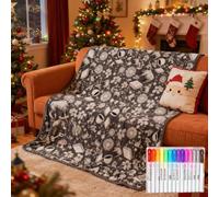 Kenmohuo Highland Cow Coloring Blanket