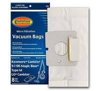 Kenmore Canister Style 51195 Magic Blue Vacuum Cleaner Bags, EnviroCare Replacement Brand, designed to fit Kenmore Magic Blue Canister Vacuum Cleaners, 99.7 Microfiltration, 8 bags in pack