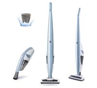 Kenmore DS1020 16V Cordless Stick Vacuum Lightweight 2-in-1 Handheld, LED Headlight with 2-Speed Power Control for Hardwood Floor, Carpet & Pet Hair, 16 Volts, Gray-Blue