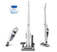 Kenmore DS1030, Cordless Stick Vacuum Lightweight Cleaner 2-Speed Power Suction LED Headlight 2-in-1 Handheld for Hardwood Floor, Carpet & Pet Hair, White, 3lbs
