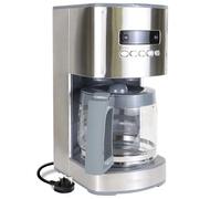 Kenmore Filter Coffee Machines 12-Cup Drip Coffee Makers with 1.8L Glass Pot for Ground Coffee Digital Display Programmable Timer Auto Shut Off Warming Plate Reusable Filter Kitchen Appliances Silver