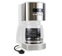 Kenmore Filter Coffee Machines Drip Coffee Makers for Gound Coffee Programmable 24hr Timer 120min Keep Warm Digital Display Reusable Filter Fast Brewing Bean to Cup 1.8L Glass Percolator 12-Cup White