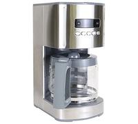 Kenmore Filter Coffee Machines 12-Cup Drip Coffee Makers with 1.8L Glass Pot for Ground Coffee Programmable Timer Digital Display Auto Shut Off Reusable Filter Warming Plate Kitchen Appliances Silver