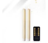 KENN® 3D LED Dinner Candles - 2 Pieces - Realistic Look - With Remote Control - 3D Wax Candles - Safe & Durable - Christmas Lights - Tealight