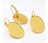 KENNA 10x14mm 13x18mm 18x25mm 10pcs Classic 9 Colors Lever Back Earrings Blank/Base,Fit Oval glass cabochons;Earring bezels