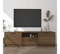 kenna wooden tv stand with 2 doors 1 drawer in brown oak