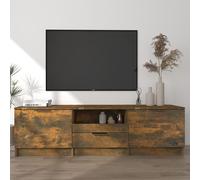 kenna wooden tv stand with 2 doors 1 drawer in smoked oak