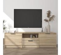 kenna wooden tv stand with 2 doors 1 drawer in sonoma oak