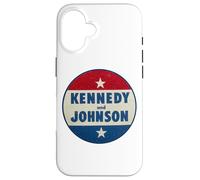 Kennedy and Johnson Pin 1960 Retro Case for iPhone 16