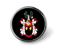 Kennedy Coat of Arms Round Brooch Pin Lapel Pins Tie Suit Dress Accessories for Men Women Wedding Birthday