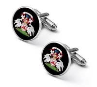 Kennedy Marquess of Ailsa Coat of Arms Mens Classic Cufflinks Custom Shirt Cuff Links Jewelry Accessories for Business Wedding 0.7" 0.8"