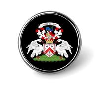 Kennedy Marquess of Ailsa Coat of Arms Round Brooch Pin Lapel Pins Tie Suit Dress Accessories for Men Women Wedding Birthday