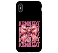 KENNEDY Name Coquette Bow Aesthetic for Women Girls Case for iPhone X/XS