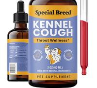 Kennel Cough Support for Dogs & Cats - Helps with Dry, Wet & Barking Cough - Herbal Pet Respiratory & Throat Support, Supports Breathing & Clear Airways - Natural Liquid Supplement - 2oz
