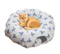 Kennel for Cats, 2-in-1 Soft Foldable Deformable Non-Slip Tunnel Kennel for Cats with Donut | for Environmental Enrichment Small Large Animals in the House Indoor Balcony V