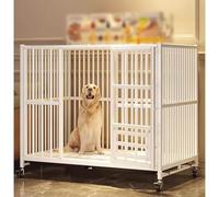 Kennel Furniture, Indoor Dog Rack End Table with Tray, Heavy-duty Dog Cage End Table with Lockable Door, Pet Cage (white 78cm)