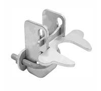 Kennel Gate Latch, 1-3/8" Butterfly Gate Latches Chain Link Fence Gate Latch Lock for Dog Kennels and Kennel Panels (Sliver)