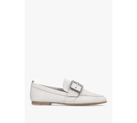 KENNEL & SCHMENGER Emma Silver Grey Leather Buckle Loafers Size: 40, C