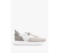 KENNEL & SCHMENGER Pitch Neutral White & Grey Leather Trainers Size: 3