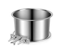 Kennel Water Dish - Heavy Duty Rust Resistant Hanging Holder, Bracket Clamp | Pet Feeding Station For Dogs Puppies Ferrets Chicken Wire Mesh Enclosure Spill Proof Container Supplies Setup