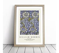 Kennet Vol.1 by William Morris Framed Wall Art Picture Print - Canvas Painting - Modern Home Décor Poster - Ready to Hang for Living Room Bedroom Kitchen - Oak A2 (48 x 66 cm)