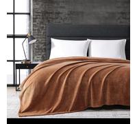 Kenneth Cole Blanket Plush Fleece Bedding Cozy Home Decor for All Seasons Queen Solid Orange