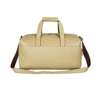 Kenneth Cole Faux Leather Unisex Duffle Bag for Travel | Vegan PU, Compact, Comfortable & Spacious Cabin Luggage Bag for Weekend Trips, Office & Gym | Suitable for Men and Women, Dark Beige, One Size