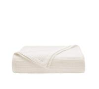 Kenneth Cole - King Size Blanket Lightweight Cotton Home Bedding Cozy Blanket for All Seasons (Waffle Grid White King)