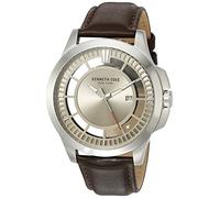 KENNETH COLE Men's Brown Leather Watch - 45 mm