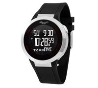 KENNETH COLE Men's Digital Watch with Black Dial Digital Display and Black Silicone Strap KC1639