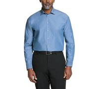 Kenneth Cole Men's Dress Shirt Regular Fit Solid, Hazy Blue, 14"-14.5" Neck 32"-33" Sleeve