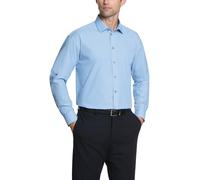 Kenneth Cole Men's Dress Shirt Regular Fit Solid, Light Blue, 17"-17.5" Neck 32"-33" Sleeve