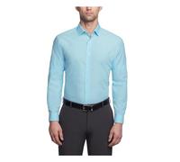 UNLISTED Men's Dress Shirt Slim Fit Solid, Aqua, 15"-15.5" Neck 34"-35" Sleeve