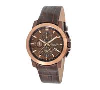 KENNETH COLE Men's Quartz Watch with Brown Dial Chronograph Display and Brown Leather Strap KC1884