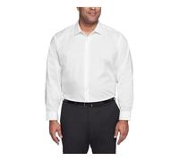 Kenneth Cole Men's Solid Dress Shirts, White, 20" Neck 34/35" Sleeve (4XL Big)