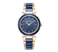 Kenneth Cole New York Ladies' Modern Classic Watch - Ion Plated, Stainless Steel, Minimalist Design, Contemporary Elegance, Blue - Rose Gold