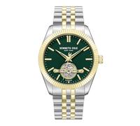 Kenneth Cole New York Men's Automatic Watch - Self-Winding Movement, Skeleton Dial, Stainless Steel Case, Classic Dress Style, Casual Fashion Timepiece for Everyday Wear and Versatile Outfits, Green