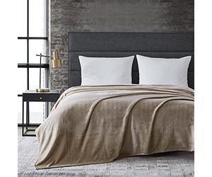 Kenneth Cole New York | Solid Collection | Blanket-Ultra-Soft & Cozy Plush Fleece, Luxuriously Warm Bedding, Machine Washable Easy Care, King, Beige
