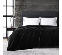 Kenneth Cole - Queen Blanket Plush Fleece Bedding Cozy Home Decor for All Seasons (Solid Black Queen)