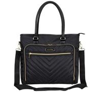 Kenneth Cole Reaction Chelsea Quilted Chevron 15" Laptop & Tablet Business Tote With Removeable Shoulder Strap, Black