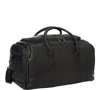 Kenneth Cole Reaction Duff Guy Colombian Leather Compartment Top Load Travel Duffel Bag, Black, 20-Inch Top Load Duffel (W/Shoe Compartment), Duff Guy 20” Duffel Travel Bag Full-Grain Colombian