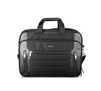 Kenneth Cole Reaction Keystone Computer Case with Zip Top, Black, 17" Laptop Portfolio