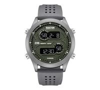 Kenneth Cole REACTION Men’s Digital Watch - Multi-Function Display, Modern Case Design, Chronograph Features, Sport Inspired Styling, Casual Fashion Accessory for Active Daily Wear, Green - Gray