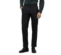 Kenneth Cole Reaction Men's Modern Flat Front Stretch Dress Pants, Black, 34W/32L