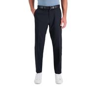 Kenneth Cole Reaction Men's Stretch Modern-Fit Flat-Front Pant, Black, 33W x 32L