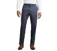 Kenneth Cole Reaction Men's Stretch Modern-Fit Flat-Front Pant, Navy, 34W x 32L