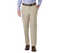 Kenneth Cole Reaction Men's Stretch Modern-Fit Flat-Front Pant, Oatmeal, 32W / 30L